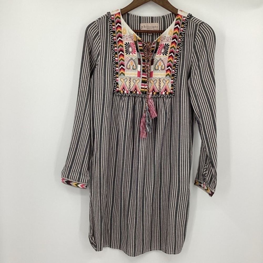 Philosophy Multicolor Embroidered Long Sleeve Tunic
